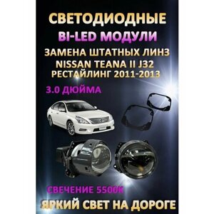 Светодиодные линзы BiLED Nissan Teana II J32 Рестайлинг 2011-2013