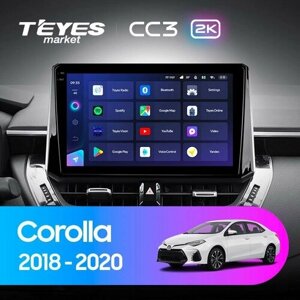 TEYES Магнитола CC3 2K 4 Gb 10.36" для Toyota Corolla 12 (1 Din) 2018-2020 Вариант комплектации (A) - Авто с монохромным дисплеем 64 Gb