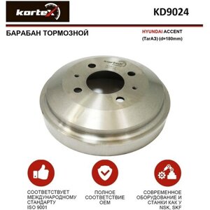 Тормозной барабан Kortex для Hyundai Accent (ТагАЗ) (d-180mm) OEM 5841125010, DB4402, KD9024