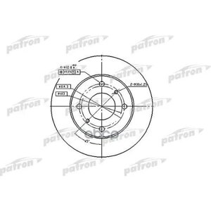 Тормозной диск pbd2591 (df2591) patron арт. PBD2591