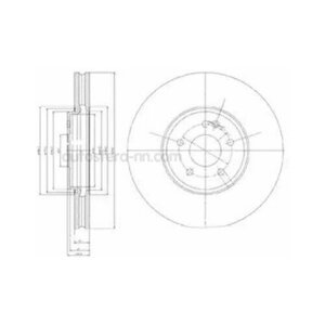 Тормозной диск передний Delphi BG9020 для Mercedes CLK A208, C208, E-CLASS W210