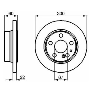 Тормозной диск задний BOSCH 0 986 478 566 для Mercedes-Benz S-class (1 шт.)