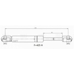 TRIALLI GS2503 Упор газовый (амортизатор) дя а/м Mazda 3 (03-сан (крышки багажника) (GS 2503)