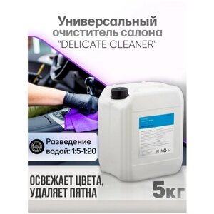 Универсальный очиститель салона / химия для химчистки салона / удалитель пятен / CUSTOM Delicate Cleaner концентрат, 5 литров
