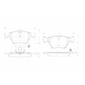 Zekkert Колодки тормозные передние для Chrysler Crossfire 03- MB CLK (208) 97- E-Class (210) 95- S-Class (W2