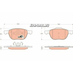 ZF russia GDB1583ZFR колодки тормозные дисковые передние FORD FOCUS II 04-III 10-MAZDA 3 03-VOLVO S40 04-