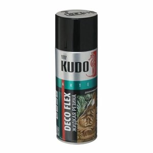 Жидкая резина KUDO "Deco Flex", краска для декоративных работ, черная, KU-5302, 520 мл