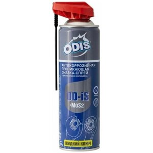 Жидкий ключ с дисульфидом молибдена ODIS ОD-is+MoS2 500мл, антикоррозийная смазка спрей