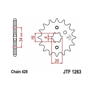 Звезда Мотоциклетная Jt Jtf1263.15 JT Sprockets арт. JTF126315