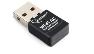 Адаптер wi-fi gembird WNP-UA-008, 802.11a/b/g/n/ac, 2.4 / 5 ггц, до 433 мбит/с, 20 дбм, USB