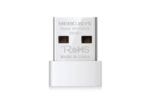 Адаптер wi-fi mercusys MW150US, 802.11n, 2.4 ггц, до 150 мбит/с, 20 дбм, USB (MW150US)