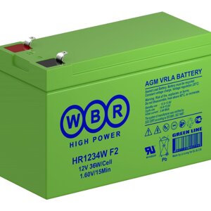 Аккумуляторная батарея для ИБП WBR HR HR1234W F2, 12V, 9Ah