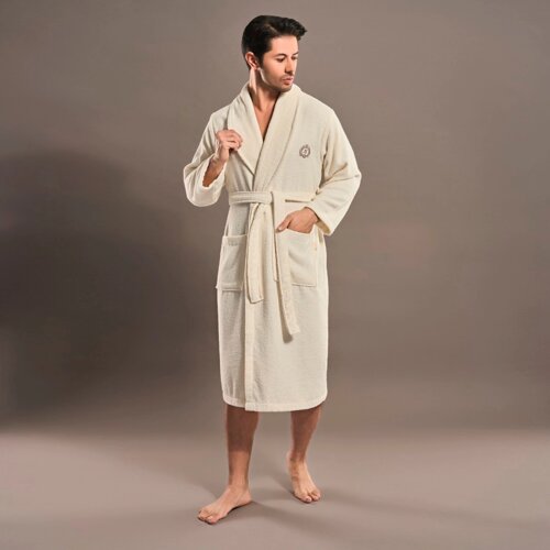 Банный халат Sharli цвет: кремовый (L-XL)