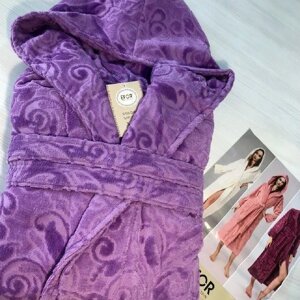 Банный халат Венона цвет: темно-лиловый (S-M)
