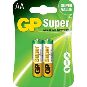 Батарея GP super, AA (LR06/15а), 1.5V, 2шт