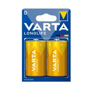 Батарея Varta Longlife, D (LR20/13А), 1.5V, 2шт. (04120101412)