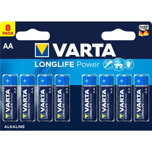 Батарея Varta Longlife Power, AA (LR6-20F), 1.5V, 8шт. (04906121418)