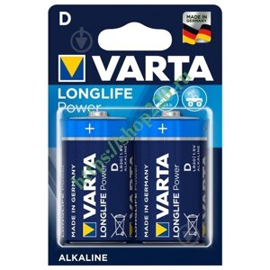 Батарея Varta Longlife Power, D (LR20/13А), 1.5V, 2шт. (04920121412)