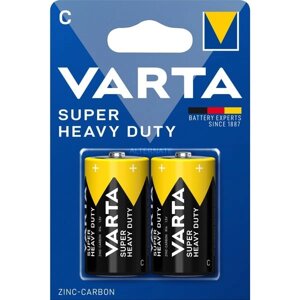 Батарея Varta Super Heavy Duty, C (R14/LR14), 1.5 В, 2шт. (02014101412)