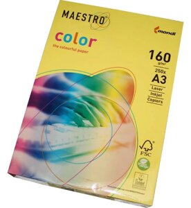 Бумага_Maestro Color 160 г/м2, А3 297x420 мм пастель, 250 листов