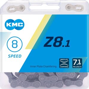Цепь KMC Z8.1 на 6-8 скоростей, замок (7.1 мм 116 звеньев)