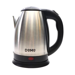 Чайник DOMO SML1801 2л. 1.6 кВт, металл/пластик, серебристый/черный (SML1801M) плохая упаковка, небольшие замятия на корпусе, не использовался
