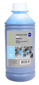 Чернила Cactus CS-EPT6735-1000, 1 л, светло-голубой, совместимые, водные для Epson L800/L810/L850/L1800