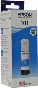 Чернила Epson 101, 70 мл, голубой, оригинальные для Epson L4000/L6000 (C13T03V24A)