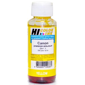 Чернила Hi-Black 150701093U, 100 мл, желтый, совместимые для Canon