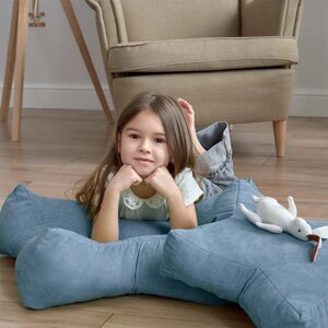 Декоративная подушка-игрушка Старс цвет: голубой (65х65х20)