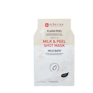 Erborian erborian Двухэтапная тканевая маска для отшелушивания и питания кожи Milk Peel Shot Mask 18 г