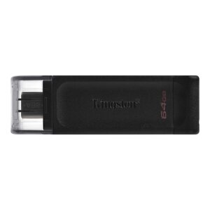 Флешка 64Gb USB 3.2/Type-C Kingston Data Traveler DT70, черный (DT70/64GB)