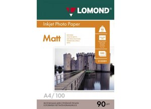 Фотобумага_для струйной печати, A4, 90 г/м2, 100 листов, односторонняя, матовая (0102001)