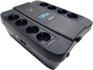 Ибп powercom back-UPS spider, 750 VA, 450 вт, EURO, розеток - 8, USB, черный (SPD-750U LCD)