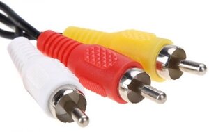 Кабель 3RCA (M)-3RCA (M), 1м, черный 5bites AC3r-010M (AC3r-010M)