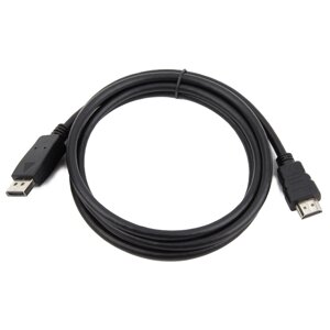 Кабель DisplayPort (20M)-HDMI (19M), 3 м, черный Cablexpert (CC-DP-HDMI-3M)