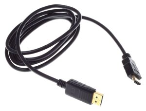 Кабель DisplayPort (20M)-HDMI (19M), экранированный, 1.8 м, черный Buro (BHP RET HDMI_DPP18)