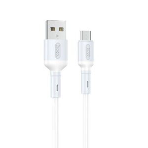Кабель Micro USB-USB, экранированный, 2.4A, 1м, белый HOCO Prime X65 (6931474753335 )