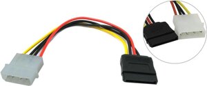 Кабель питания Molex (M)-SATA 15-pin (F) Noname, прямой