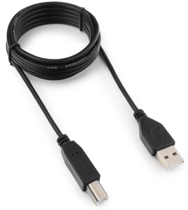 Кабель USB 2.0(AM)-USB 2.0(BM), гарнизон, 1.8m, черный (GCC-USB2-AMBM-1.8M)