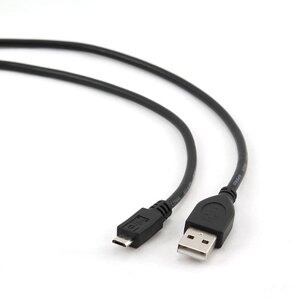 Кабель USB/microUSB 5P, экранированный, 1m, черный, Cablexpert Pro (CCP-mUSB2-AMBM-1M)
