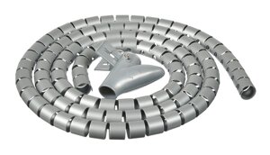 Кабельный органайзер Buro BHP CG155S Spiral Hose, 1.5 см, 1.5 м, серебристый (BHP CG155S)