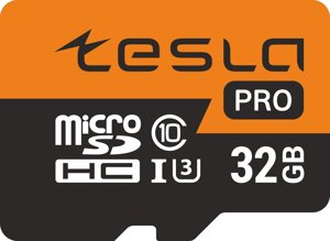 Карта памяти 32gb microsdhc TESLA pro class 10 UHS-I U3 (tslmsd32GU3)