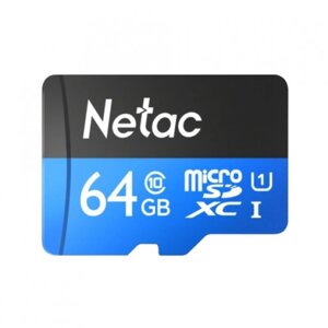 Карта памяти 64Gb microSDXC Netac P500 Standard Class 10 UHS-I U1