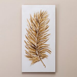 Картина Золотой лист (50х100х3 см)
