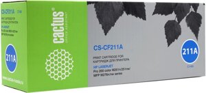 Картридж лазерный Cactus CS-CF211A (CF211A), голубой, 1800 страниц, совместимый, для LJP 200 color MFP M276n / MFP M276nw / M251n / M251nw