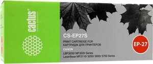 Картридж лазерный Cactus CS-EP27S (EP-27), черный, 2500 страниц, совместимый, для Canon LBP3200, i-Sensys MF3220 series, LaserBase MF3110/MF3200/MF5600/NF5700 series