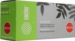 Картридж лазерный Cactus CS-TK3170 (TK-3170/1T02T80NL0), черный, 15500 страниц, совместимый, для Kyocera Ecosys P3050dn/P3055dn/P3060dn, с чипом