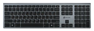 Клавиатура беспроводная Oklick 890S, ножничная, USB, серый (1196549)
