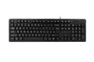 Клавиатура проводная A4Tech KK-3, мембранная, USB, черный (KK-3 USB (BLACK